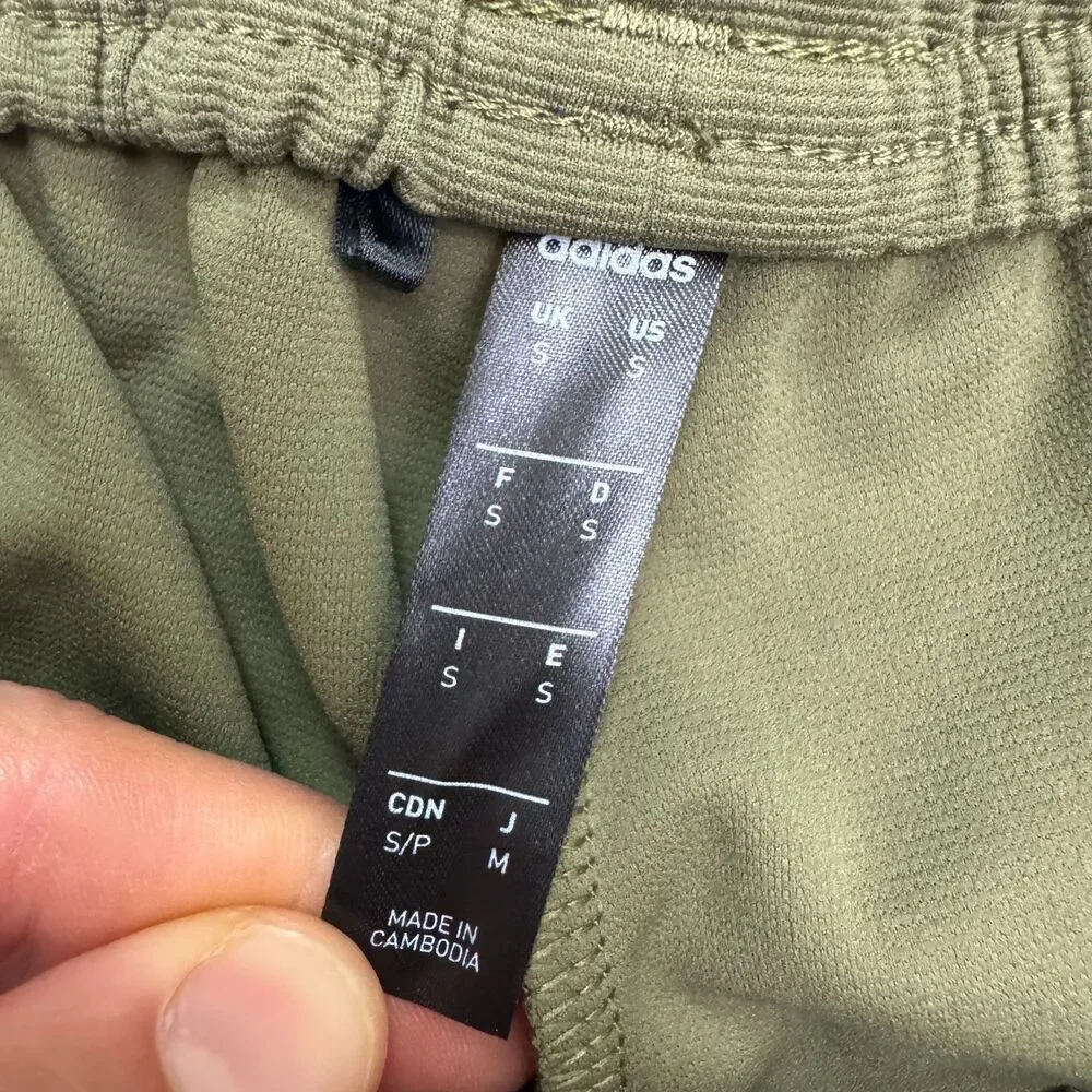 Adidas Terrex Active Track Pants Mens Small Olive Green Elastic Waist Athletic